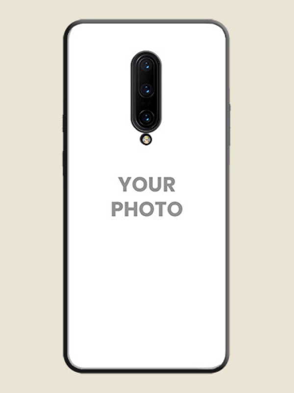 Custom Full Single Pic Upload On Space Black Personalized Soft Matte Phone Covers -Oneplus 7 Pro - alternate view