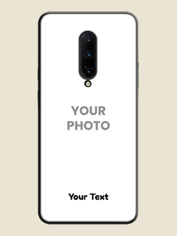 Custom Full Single Pic Upload With Text On Space Black Personalized Soft Matte Phone Covers -Oneplus 7 Pro - alternate view