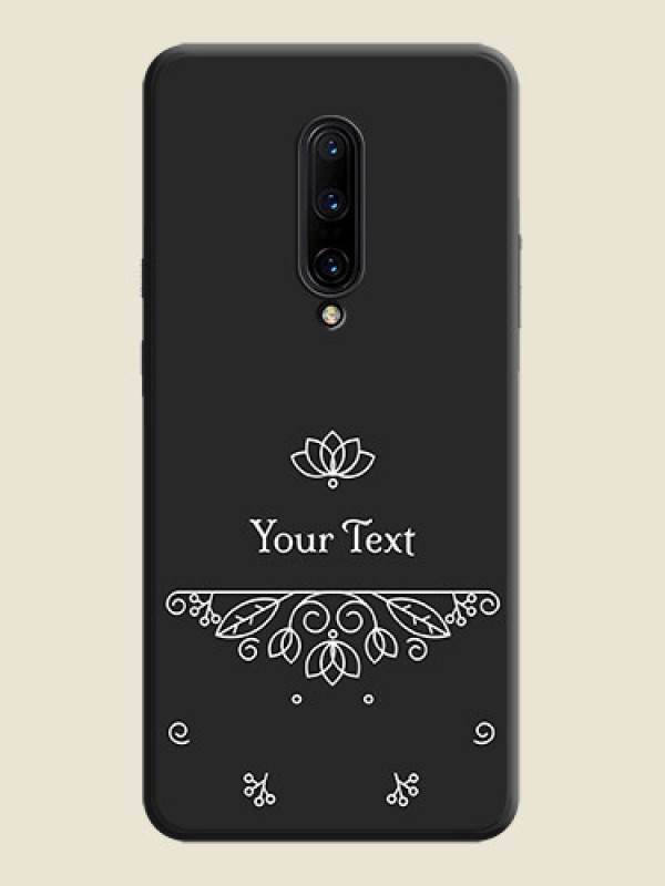 Custom Lotus Garden Custom Text On Space Black Personalized Soft Matte Phone Covers -Oneplus 7 Pro - alternate view