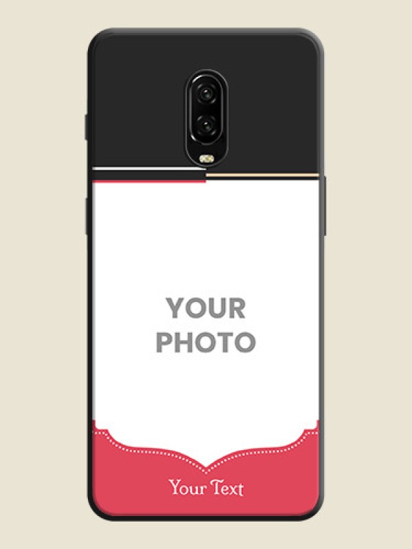 Custom Classic Plain Design with Name on Photo on Space Black Soft Matte Phone Cover - OnePlus 7 - alternate view
