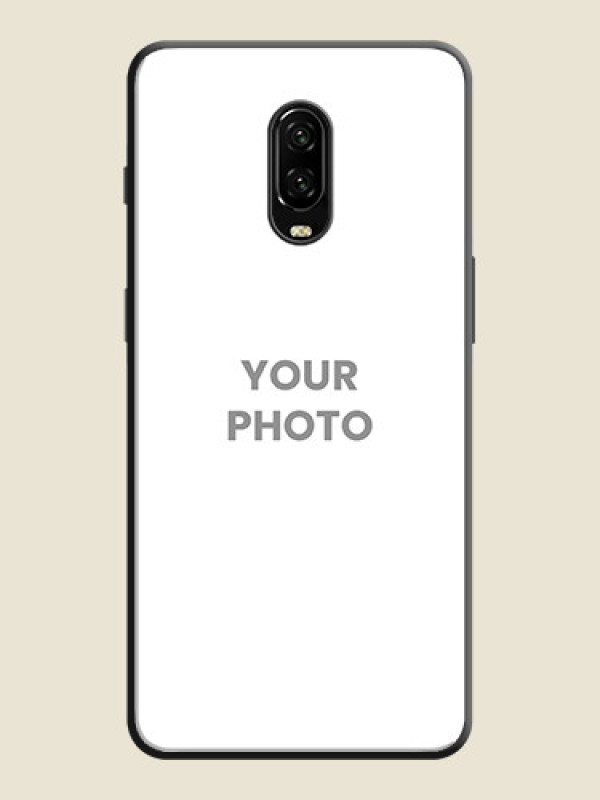 Custom Full Single Pic Upload On Space Black Personalized Soft Matte Phone Covers -Oneplus 7 - alternate view