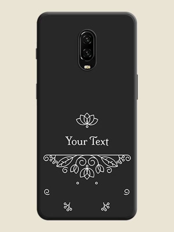 Custom Lotus Garden Custom Text On Space Black Personalized Soft Matte Phone Covers -Oneplus 7 - alternate view