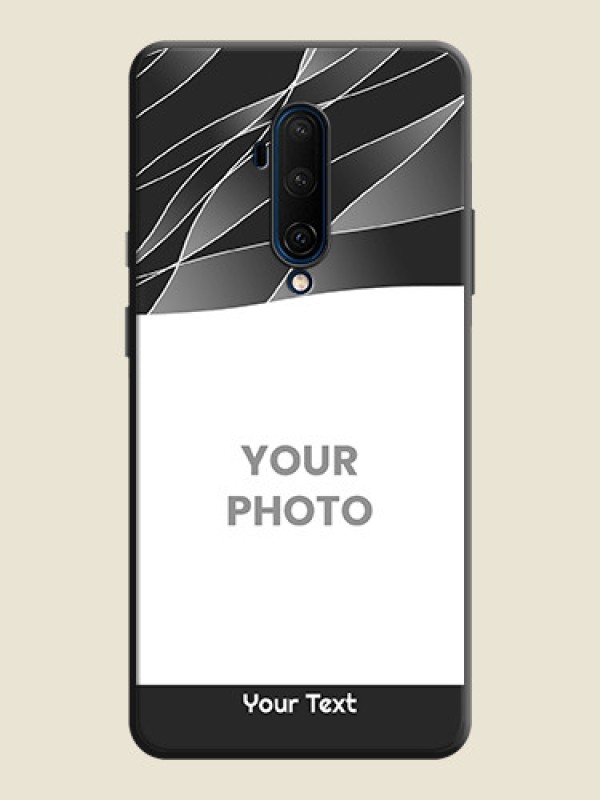 Custom Mixed Wave Lines - Photo on Space Black Soft Matte Mobile Cover - OnePlus 7T Pro - alternate view