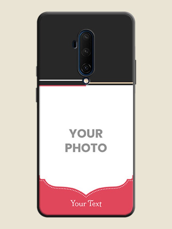 Custom Classic Plain Design with Name - Photo on Space Black Soft Matte Phone Cover - OnePlus 7T Pro - alternate view
