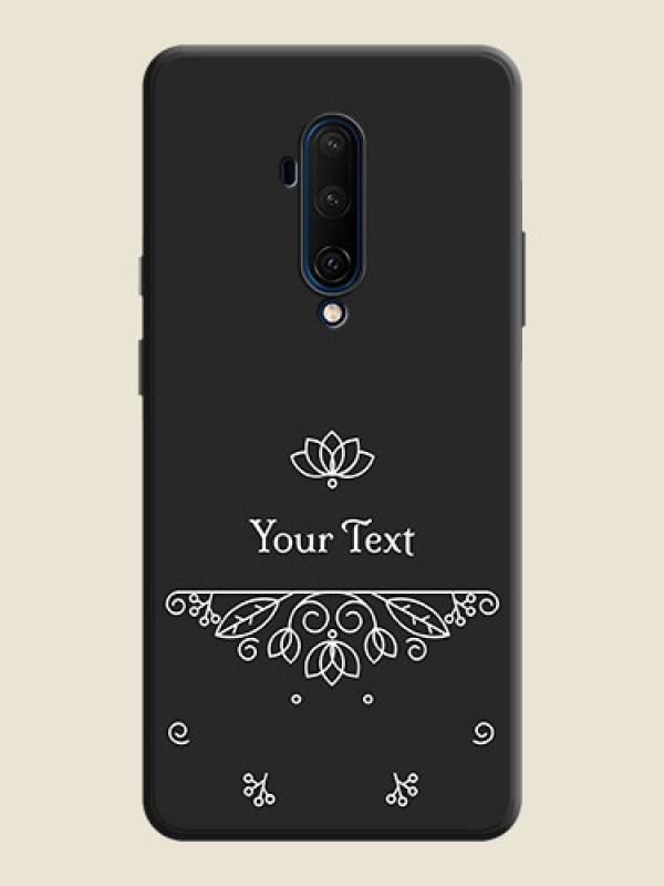 Custom Lotus Garden Custom Text On Space Black Personalized Soft Matte Phone Covers -Oneplus 7T Pro - alternate view