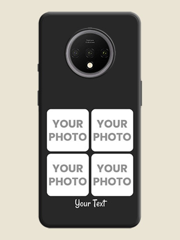 Custom Floral Art with 6 Image Holder - Photo on Space Black Soft Matte Mobile Case - OnePlus 7T - alternate view