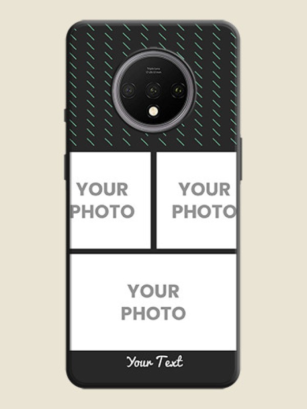 Custom Cross Dotted Pattern with 2 Image Holder  on Personalised Space Black Soft Matte Cases - OnePlus 7T - alternate view