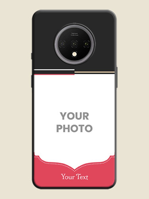 Custom Classic Plain Design with Name - Photo on Space Black Soft Matte Phone Cover - OnePlus 7T - alternate view