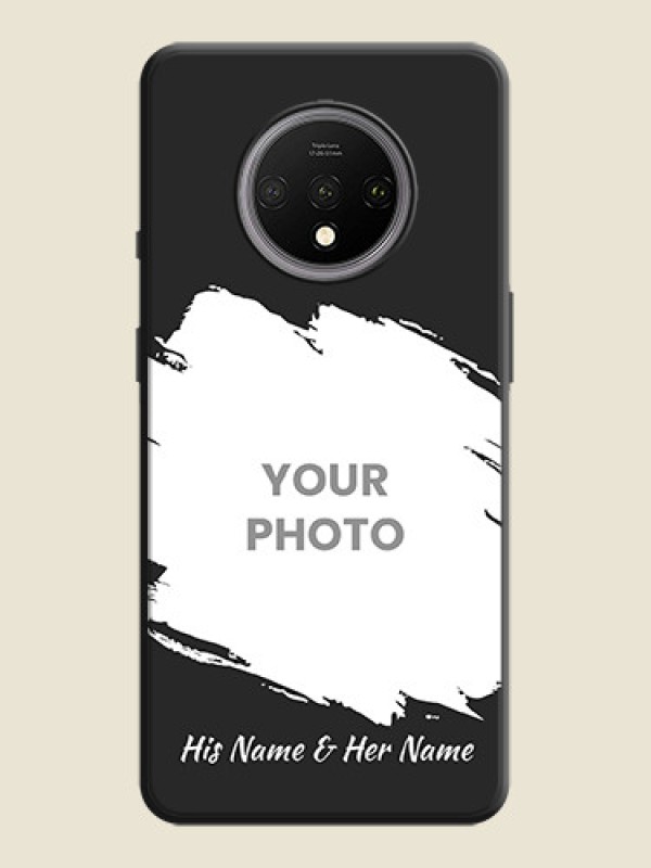 Custom Grunge Brush Strokes - Photo on Space Black Soft Matte Back Cover - OnePlus 7T - alternate view