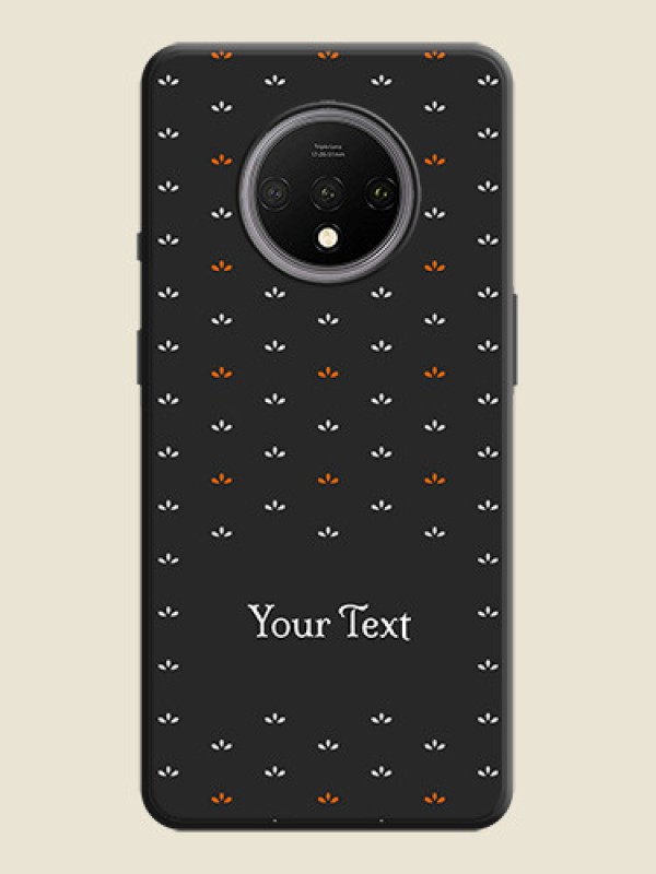 Custom Simple Pattern With Custom Text On Space Black Personalized Soft Matte Phone Covers -Oneplus 7T - alternate view