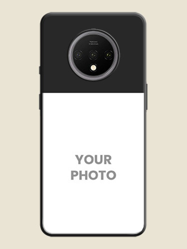 Custom Image Upload With Space Black Color On Custom Soft Matte Mobile Back Cover - OnePlus 7T - alternate view