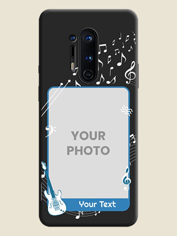 Custom Musical Theme Design with Text - Photo on Space Black Soft Matte Mobile Case - OnePlus 8 Pro - alternate view