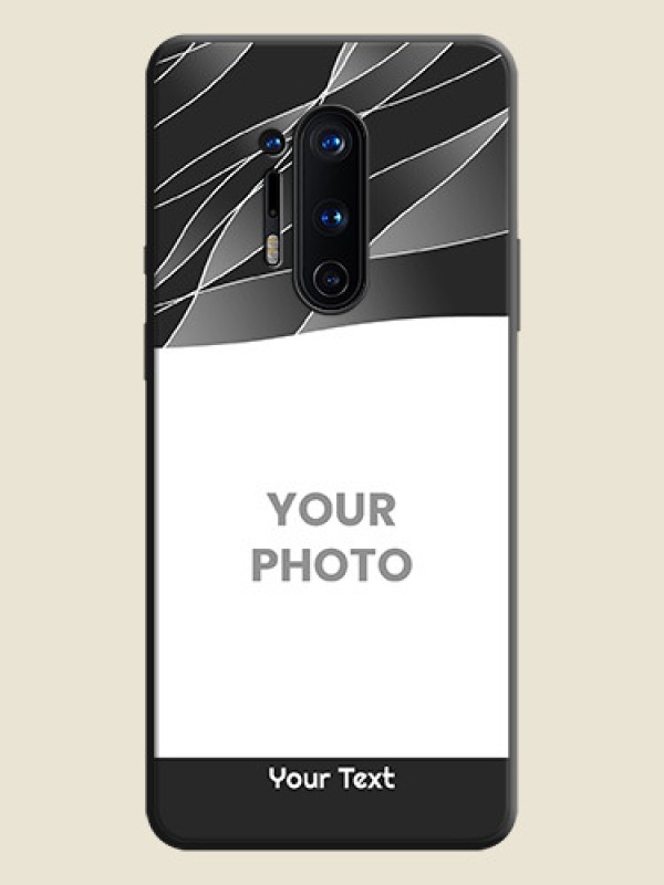 Custom Mixed Wave Lines - Photo on Space Black Soft Matte Mobile Cover - OnePlus 8 Pro - alternate view