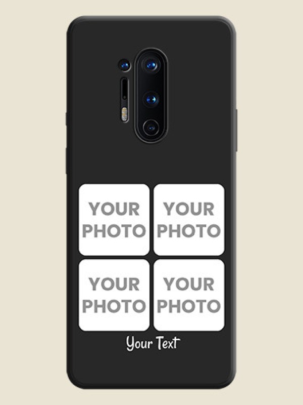 Custom Floral Art with 6 Image Holder - Photo on Space Black Soft Matte Mobile Case - OnePlus 8 Pro - alternate view