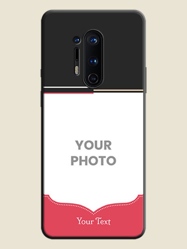 Custom Classic Plain Design with Name - Photo on Space Black Soft Matte Phone Cover - OnePlus 8 Pro - alternate view