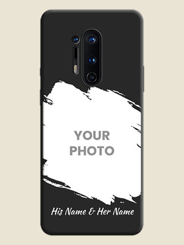 Custom Grunge Brush Strokes - Photo on Space Black Soft Matte Back Cover - OnePlus 8 Pro - alternate view