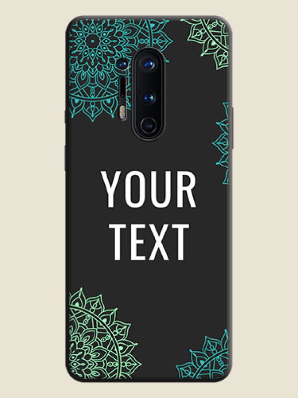 Custom Your Name with Floral Design on Space Black Custom Soft Matte Back Cover - OnePlus 8 Pro - alternate view