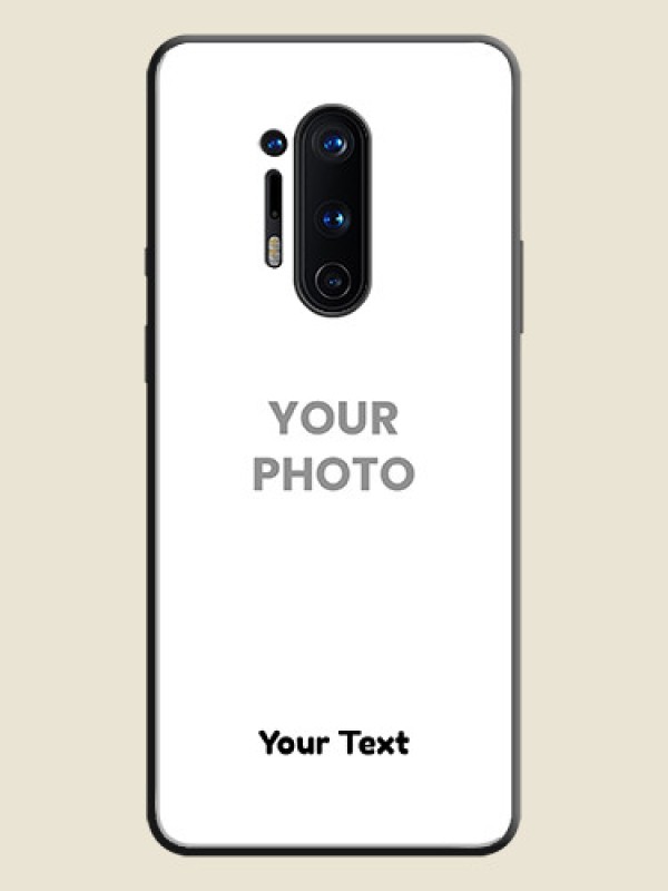 Custom Full Single Pic Upload With Text On Space Black Personalized Soft Matte Phone Covers -Oneplus 8 Pro - alternate view