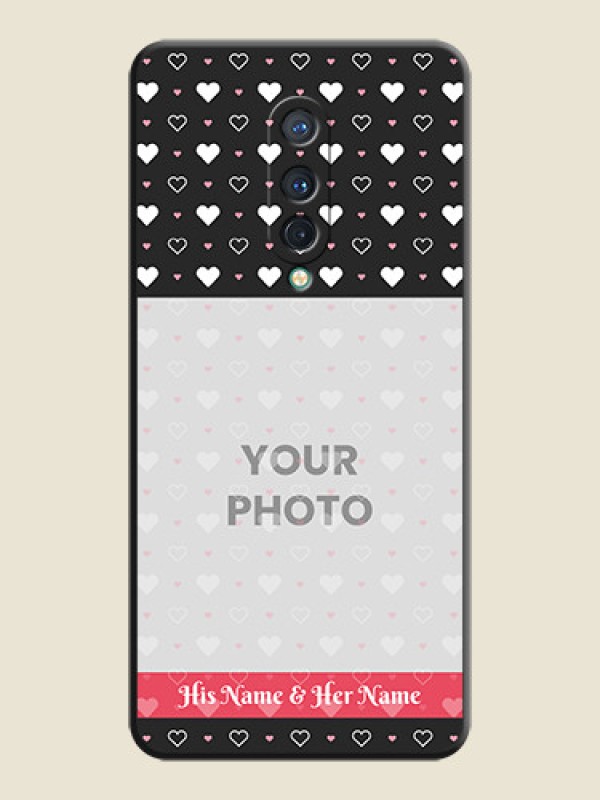 Custom White Color Love Symbols with Text Design - Photo on Space Black Soft Matte Phone Cover - OnePlus 8 - alternate view