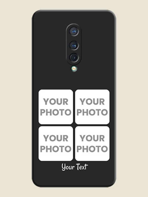 Custom Floral Art with 6 Image Holder - Photo on Space Black Soft Matte Mobile Case - OnePlus 8 - alternate view