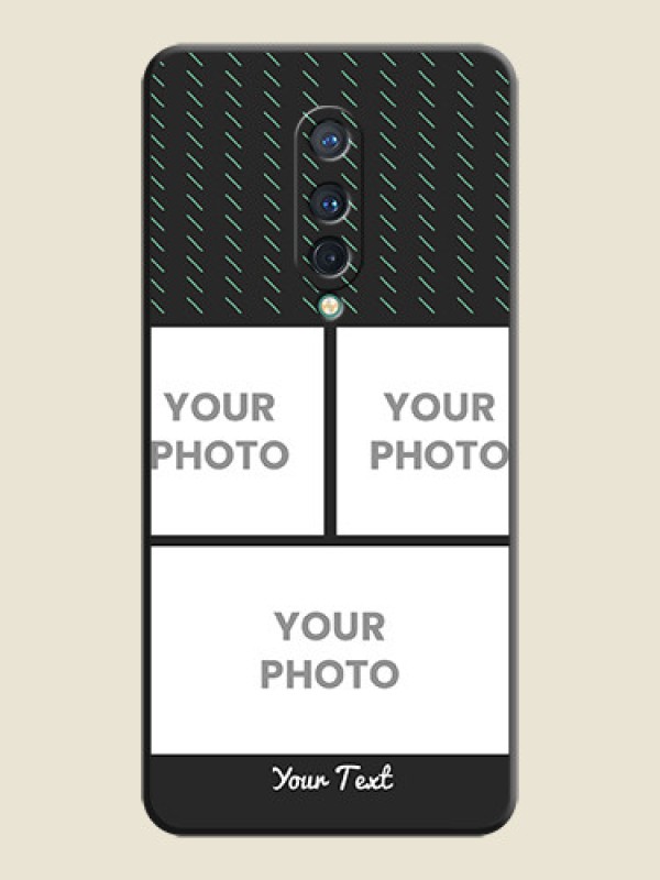 Custom Cross Dotted Pattern with 2 Image Holder  on Personalised Space Black Soft Matte Cases - OnePlus 8 - alternate view