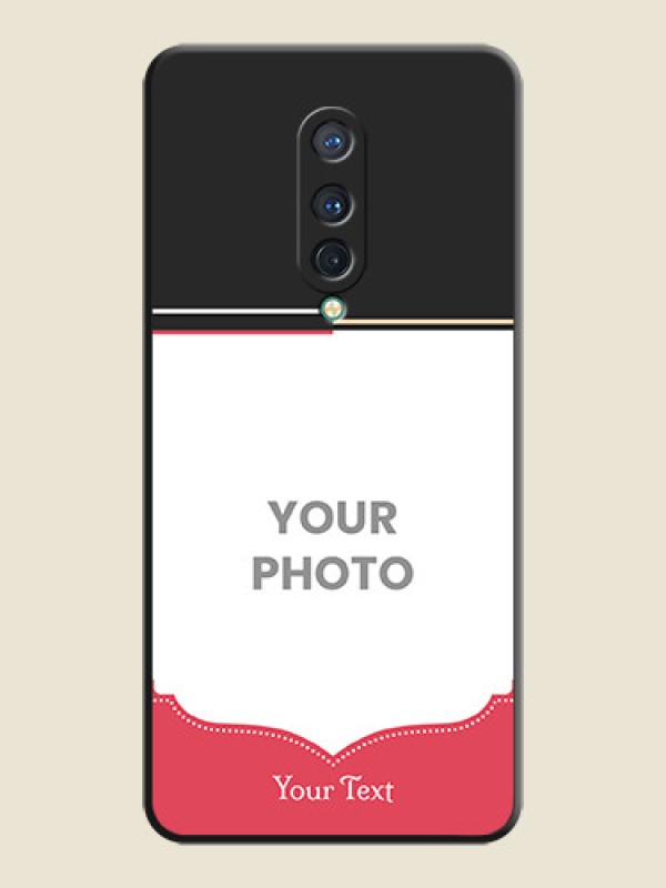 Custom Classic Plain Design with Name - Photo on Space Black Soft Matte Phone Cover - OnePlus 8 - alternate view