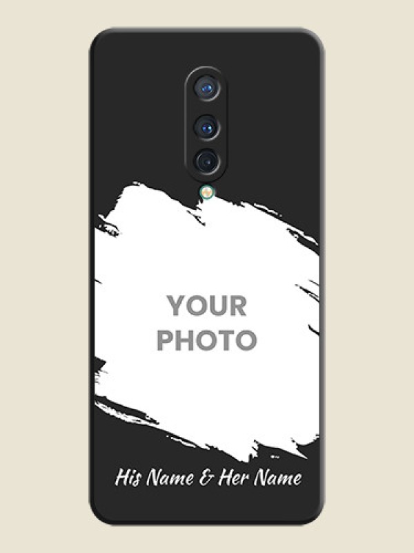 Custom Grunge Brush Strokes - Photo on Space Black Soft Matte Back Cover - OnePlus 8 - alternate view