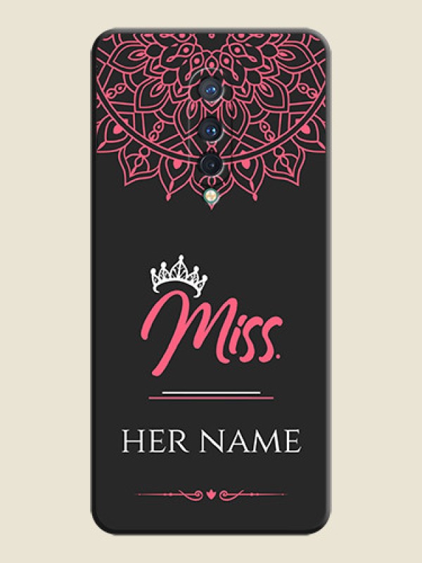 Custom Mrs Name with Floral Design on Space Black Personalized Soft Matte Phone Covers - OnePlus 8 - alternate view