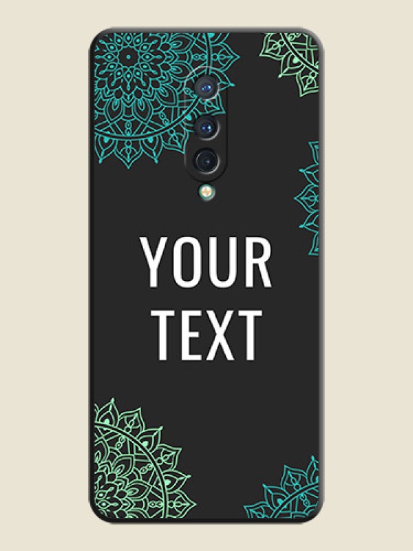 Custom Your Name with Floral Design on Space Black Custom Soft Matte Back Cover - OnePlus 8 - alternate view