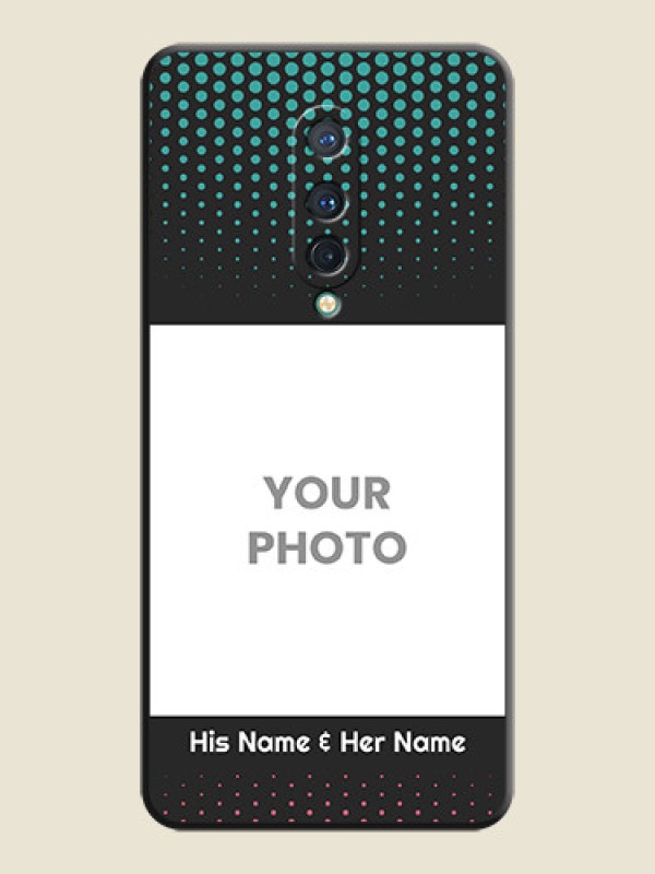 Custom Faded Dots with Grunge Photo Frame and Text on Space Black Custom Soft Matte Phone Cases - OnePlus 8 - alternate view