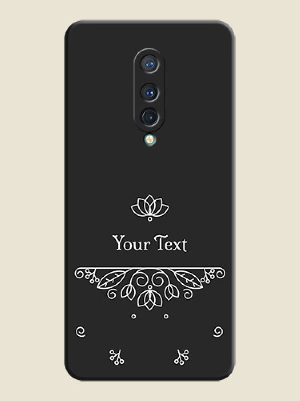 Custom Lotus Garden Custom Text On Space Black Personalized Soft Matte Phone Covers -Oneplus 8 - alternate view