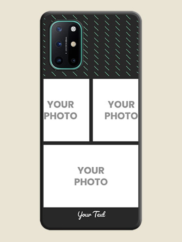 Custom Cross Dotted Pattern with 2 Image Holder  on Personalised Space Black Soft Matte Cases - OnePlus 8T - alternate view