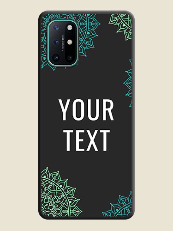 Custom Your Name with Floral Design on Space Black Custom Soft Matte Back Cover - OnePlus 8T - alternate view