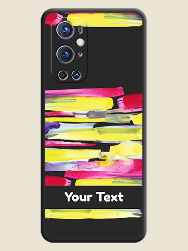 Custom Brush Coloured on Space Black Personalized Soft Matte Phone Covers - Oneplus 9 Pro 5G - alternate view