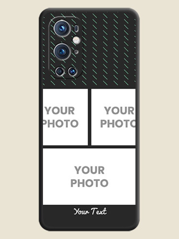 Custom Cross Dotted Pattern with 2 Image Holder  on Personalised Space Black Soft Matte Cases - Oneplus 9 Pro 5G - alternate view