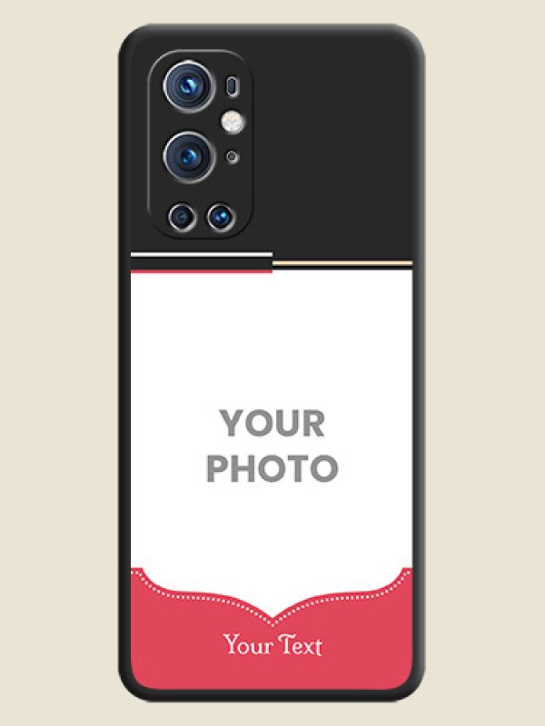 Custom Classic Plain Design with Name on Photo on Space Black Soft Matte Phone Cover - Oneplus 9 Pro 5G - alternate view