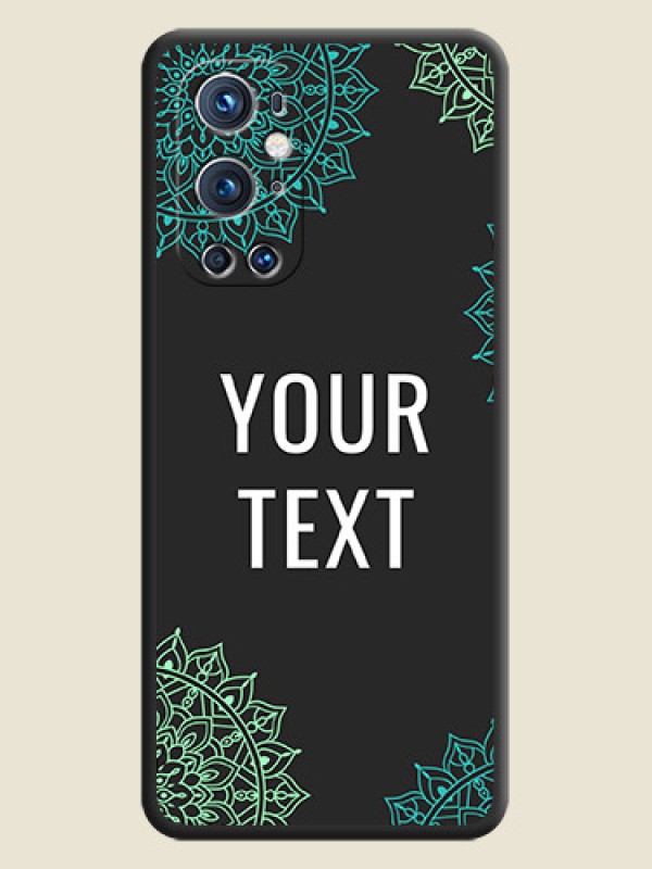 Custom Your Name with Floral Design on Space Black Custom Soft Matte Back Cover - Oneplus 9 Pro 5G - alternate view