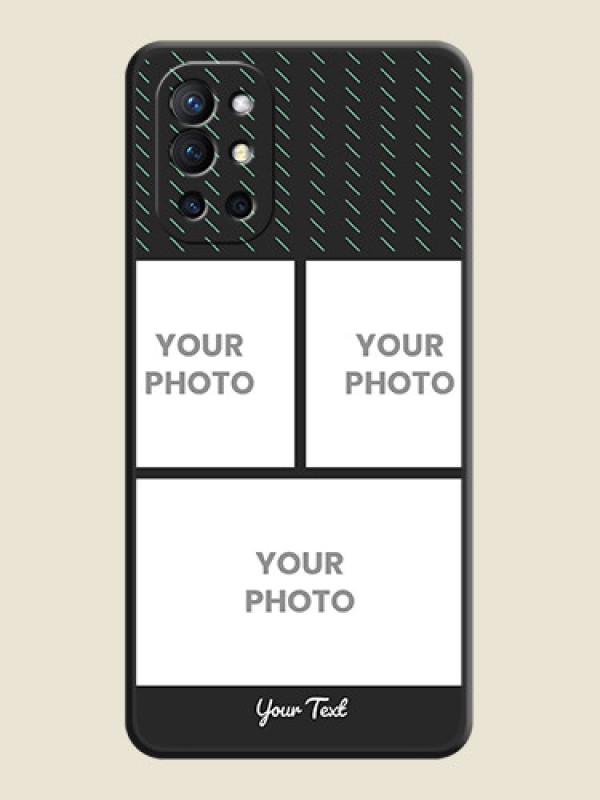 Custom Cross Dotted Pattern with 2 Image Holder  on Personalised Space Black Soft Matte Cases - Oneplus 9R 5G - alternate view