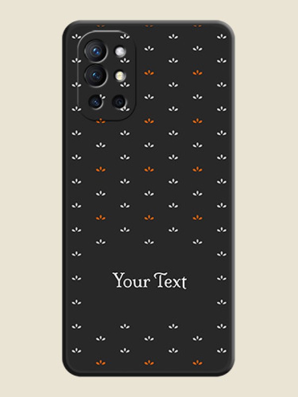Custom Simple Pattern With Custom Text On Space Black Personalized Soft Matte Phone Covers -Oneplus 9R 5G - alternate view