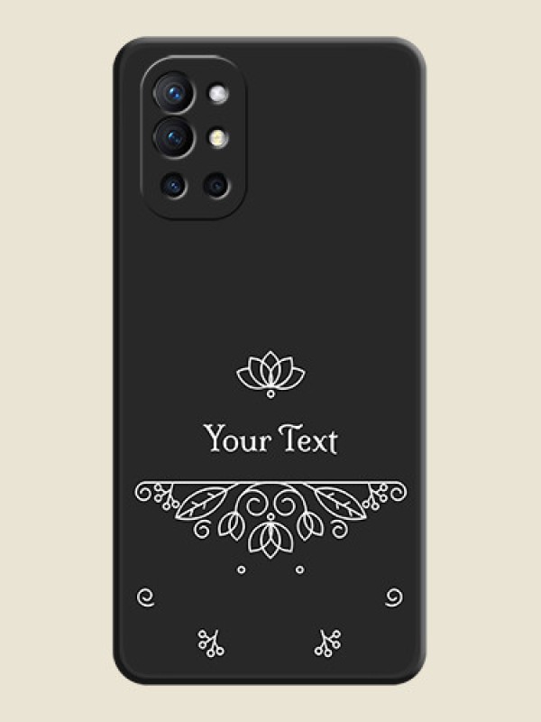 Custom Lotus Garden Custom Text On Space Black Personalized Soft Matte Phone Covers -Oneplus 9R 5G - alternate view