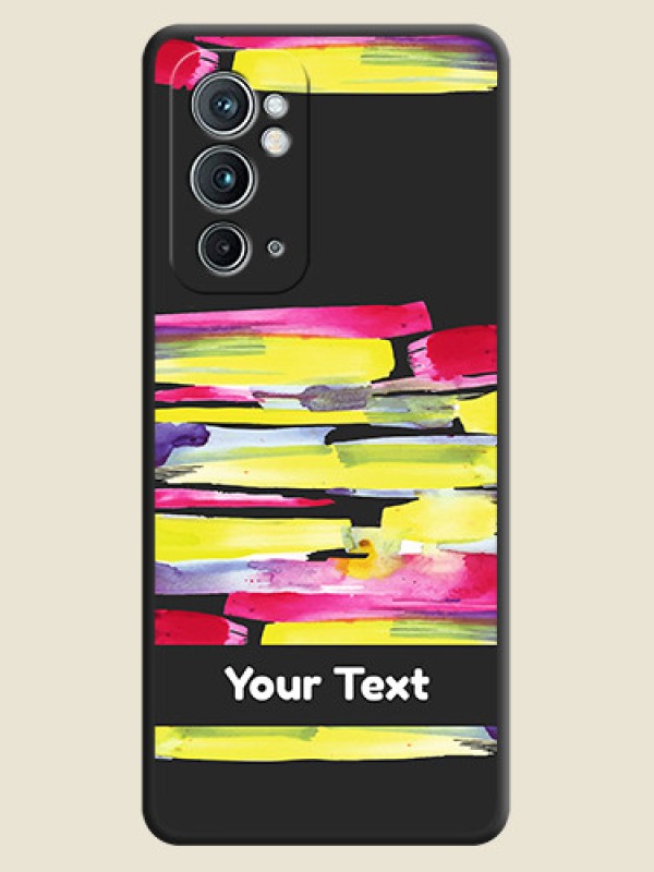 Custom Brush Coloured on Space Black Personalized Soft Matte Phone Covers - OnePlus 9RT 5G - alternate view