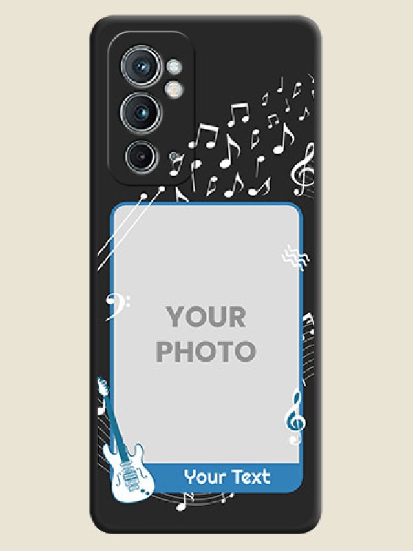 Custom Musical Theme Design with Text on Photo on Space Black Soft Matte Mobile Case - OnePlus 9RT 5G - alternate view