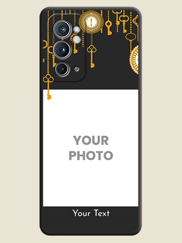 Custom Decorative Design with Text on Space Black Custom Soft Matte Back Cover - OnePlus 9RT 5G - alternate view