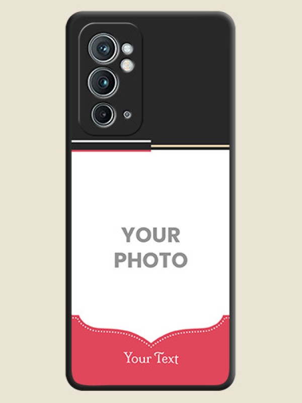 Custom Classic Plain Design with Name on Photo on Space Black Soft Matte Phone Cover - OnePlus 9RT 5G - alternate view