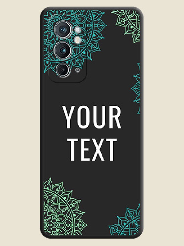 Custom Your Name with Floral Design on Space Black Custom Soft Matte Back Cover - OnePlus 9RT 5G - alternate view