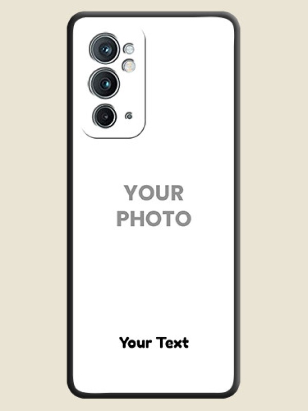 Custom Full Single Pic Upload With Text On Space Black Personalized Soft Matte Phone Covers -Oneplus 9Rt 5G - alternate view