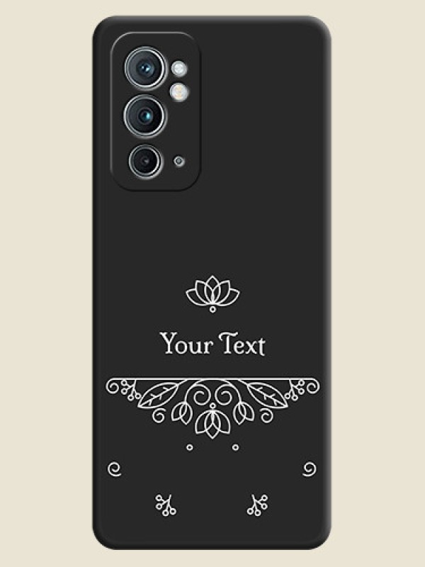 Custom Lotus Garden Custom Text On Space Black Personalized Soft Matte Phone Covers -Oneplus 9Rt 5G - alternate view