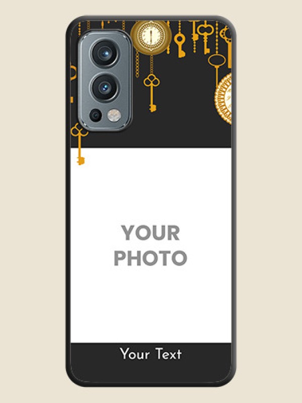 Custom Decorative Design with Text on Space Black Custom Soft Matte Back Cover - OnePlus Nord 2 5G - alternate view