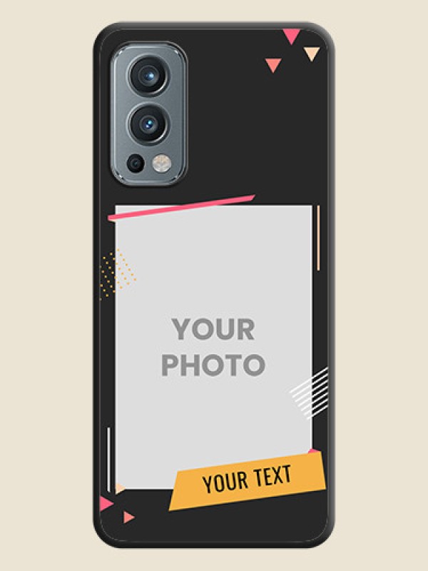Custom Photo Frame with Triangle Small Dots on Photo on Space Black Soft Matte Back Cover - OnePlus Nord 2 5G - alternate view