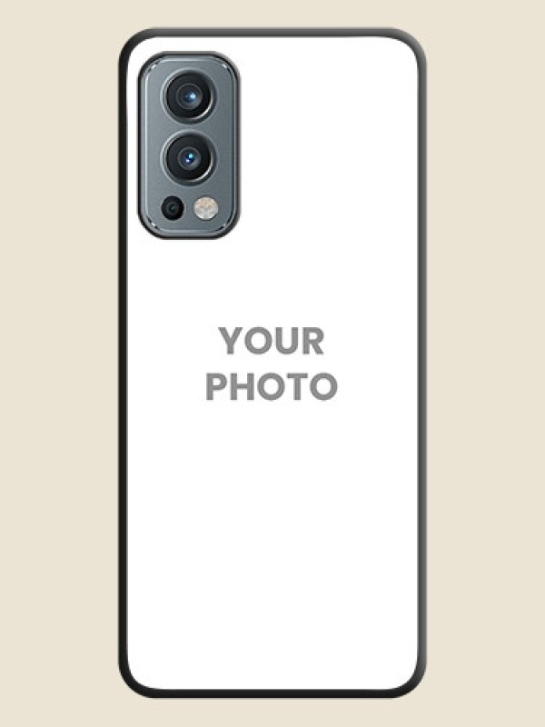 Custom Full Single Pic Upload On Space Black Personalized Soft Matte Phone Covers -Oneplus Nord 2 5G - alternate view